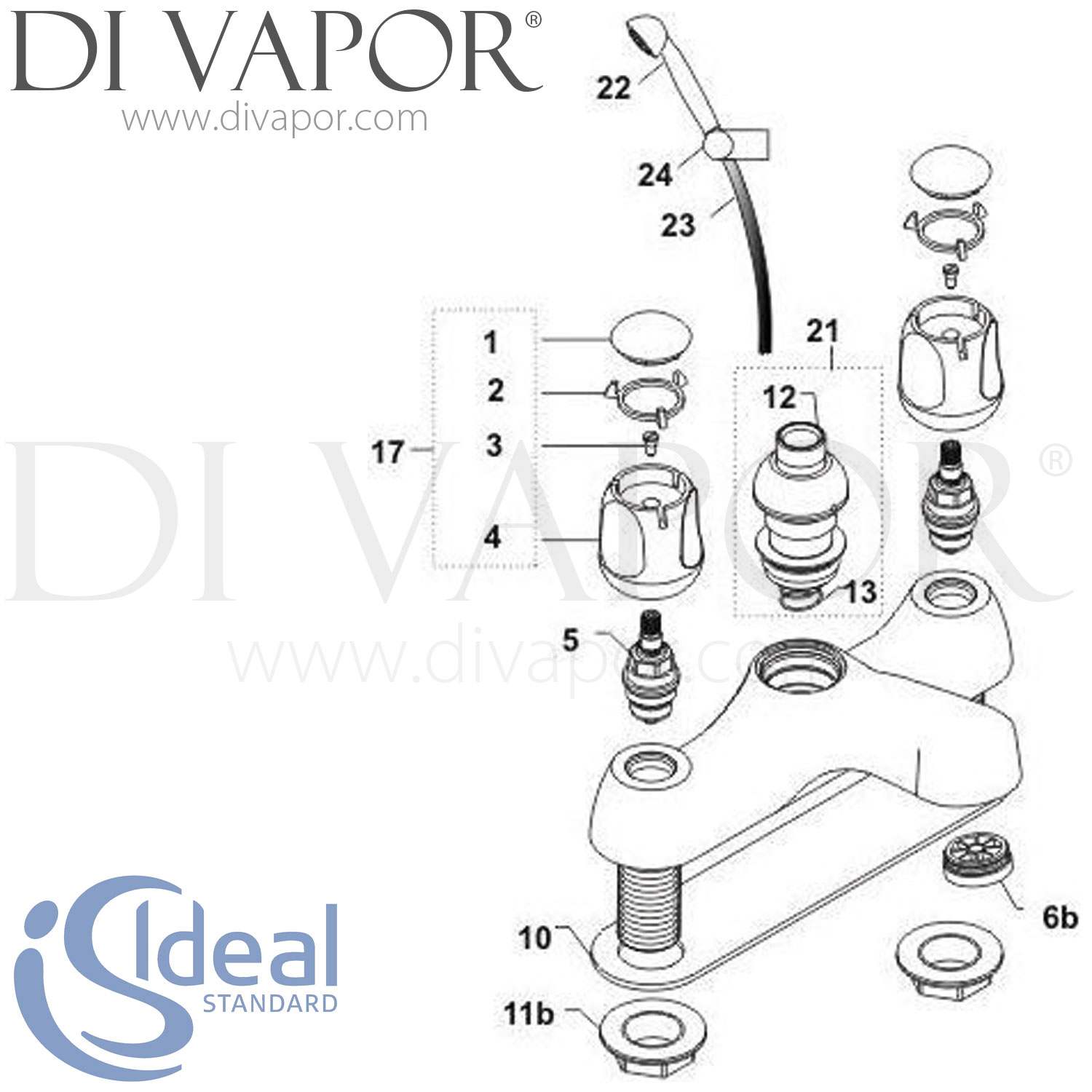 Bath Shower Mixer Tap Parts Diagram Reviewmotors Co   Ideal Standard Sandringham 2 Hole Bath Shower Mixer Kit Spare Parts 